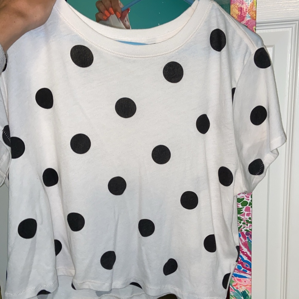 polka dot crop top